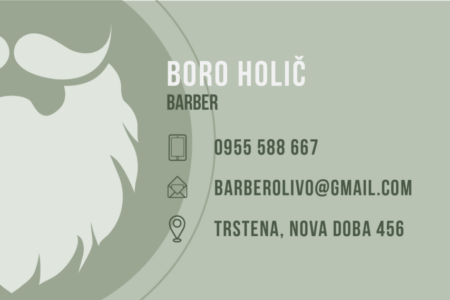 Barber shop business card back